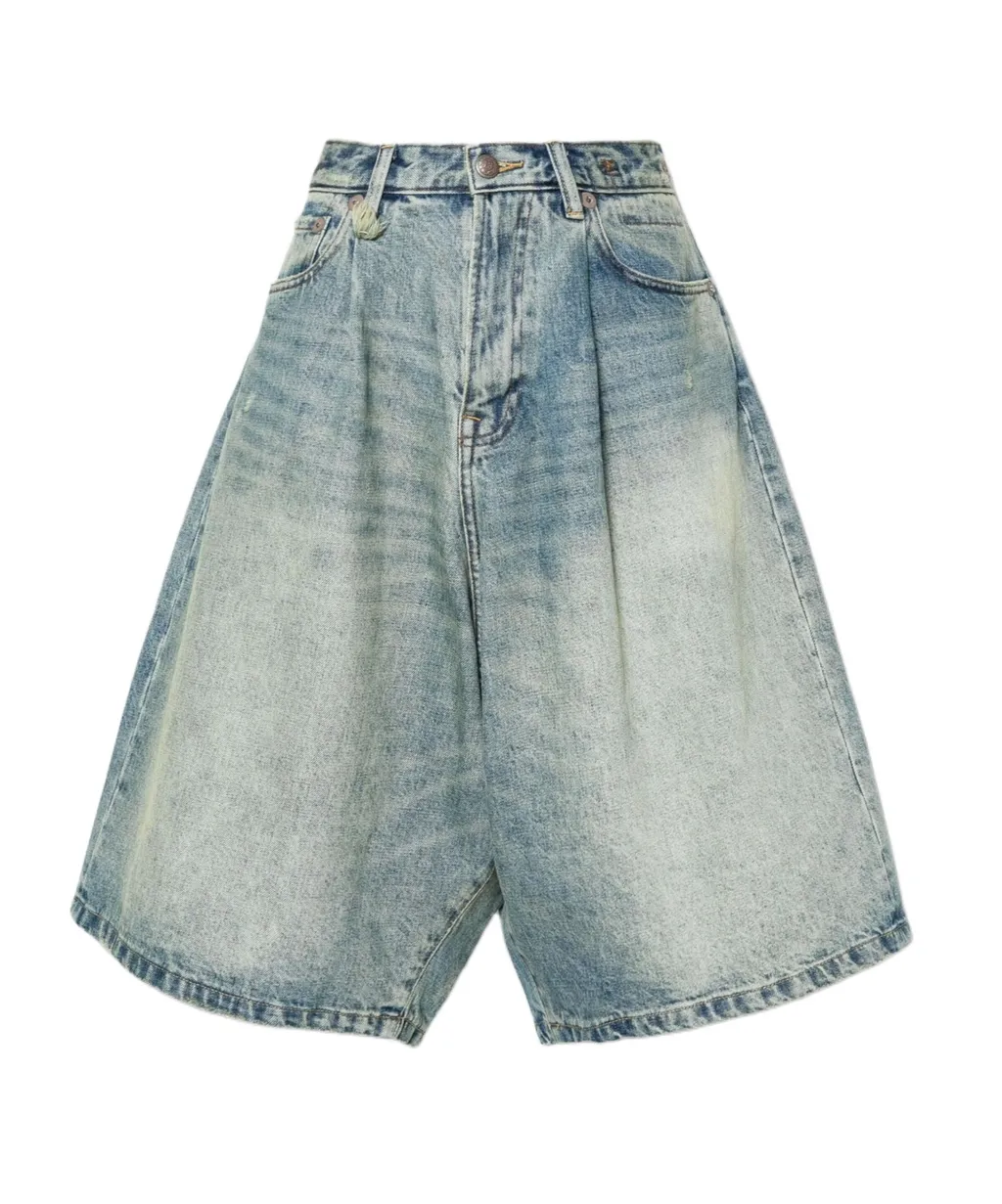 Belt Loop Denim Shorts