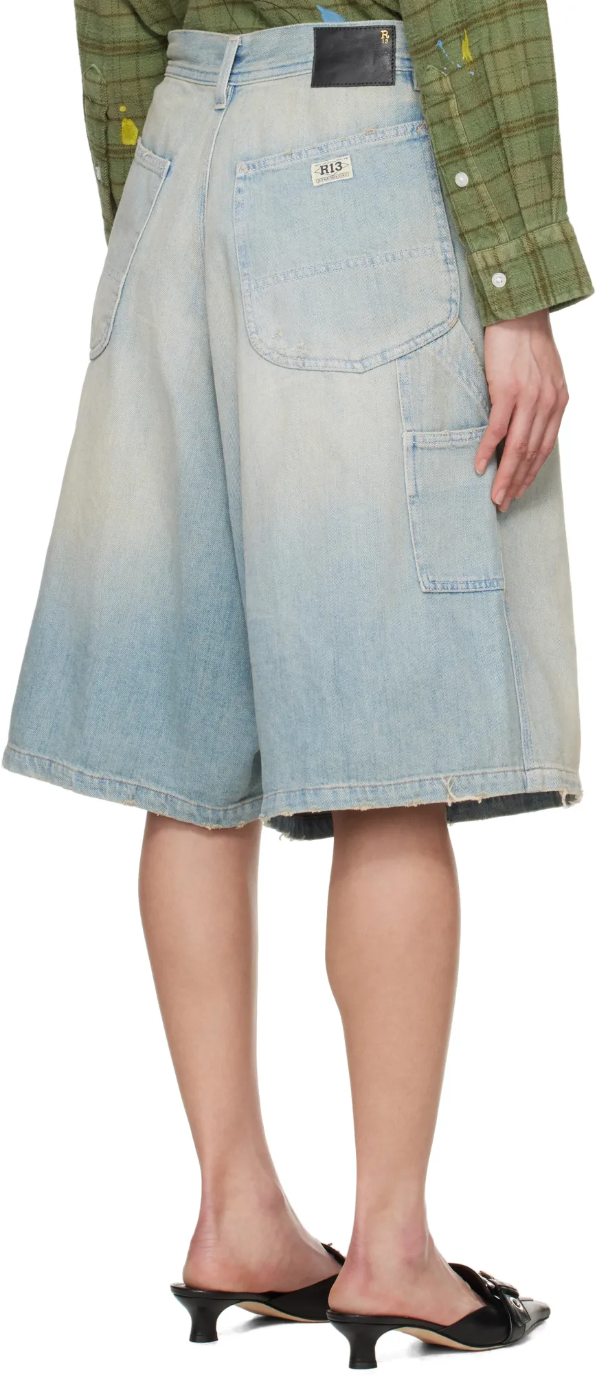 Belt Loop Denim Shorts