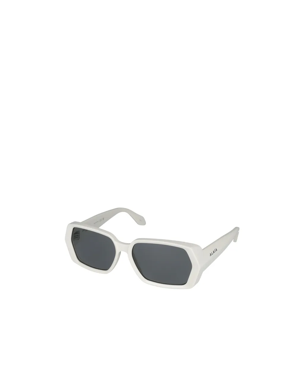 AlaÏA Logo Lettering Geometric Frame Sunglasses