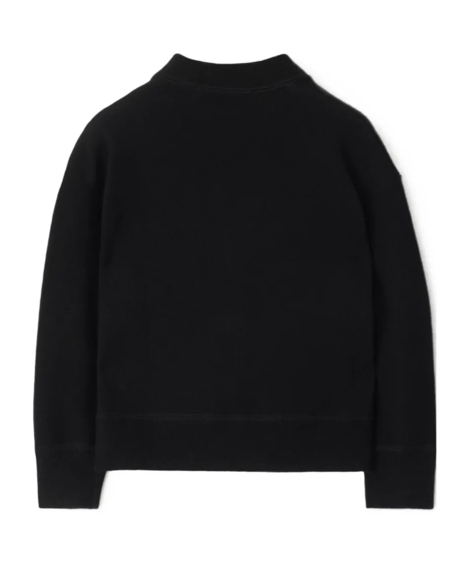 Check Label Wool Cardigan