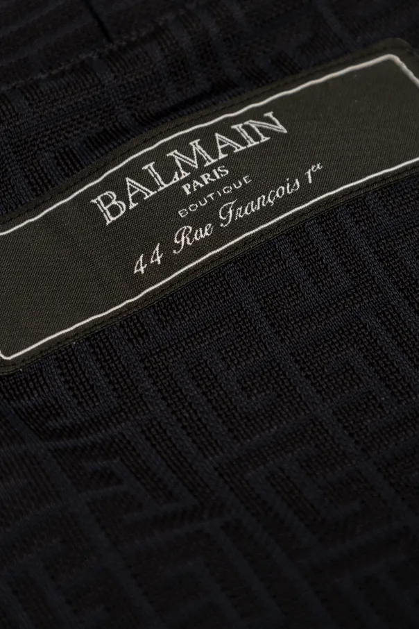 Balmain Kids Monogram V-Neck Button-Up Cardigan