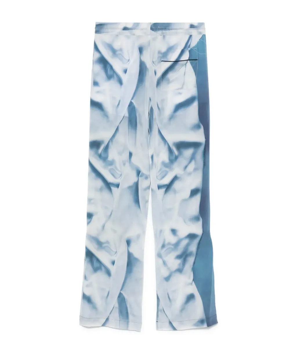 Victoria Beckham Flower Printed Satin Pyjama Trousers