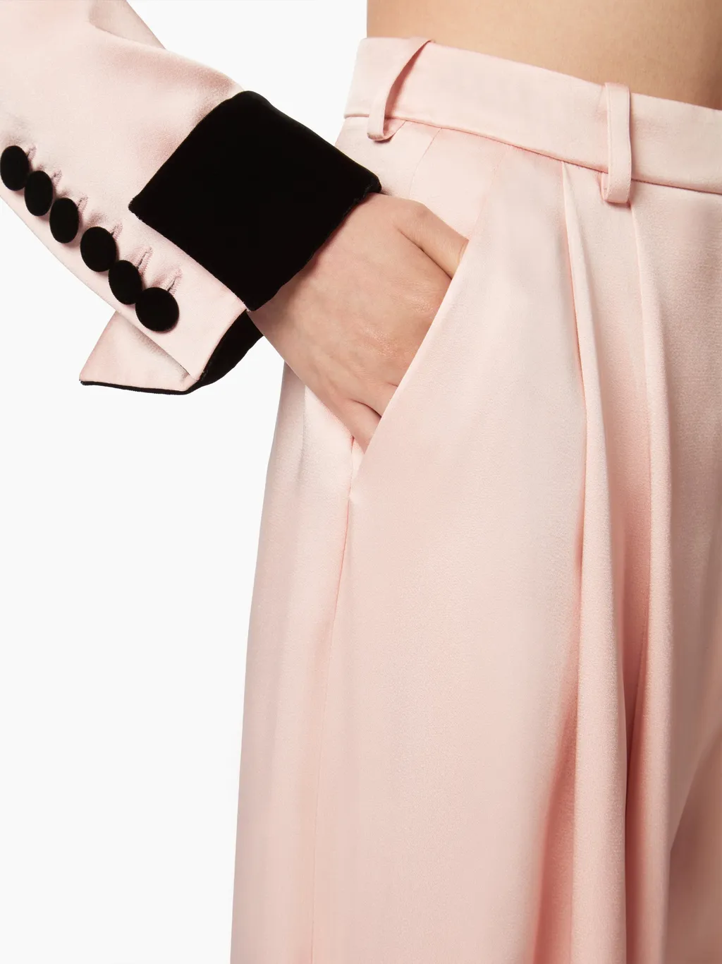 Nina Ricci Satin Pleated Trousers