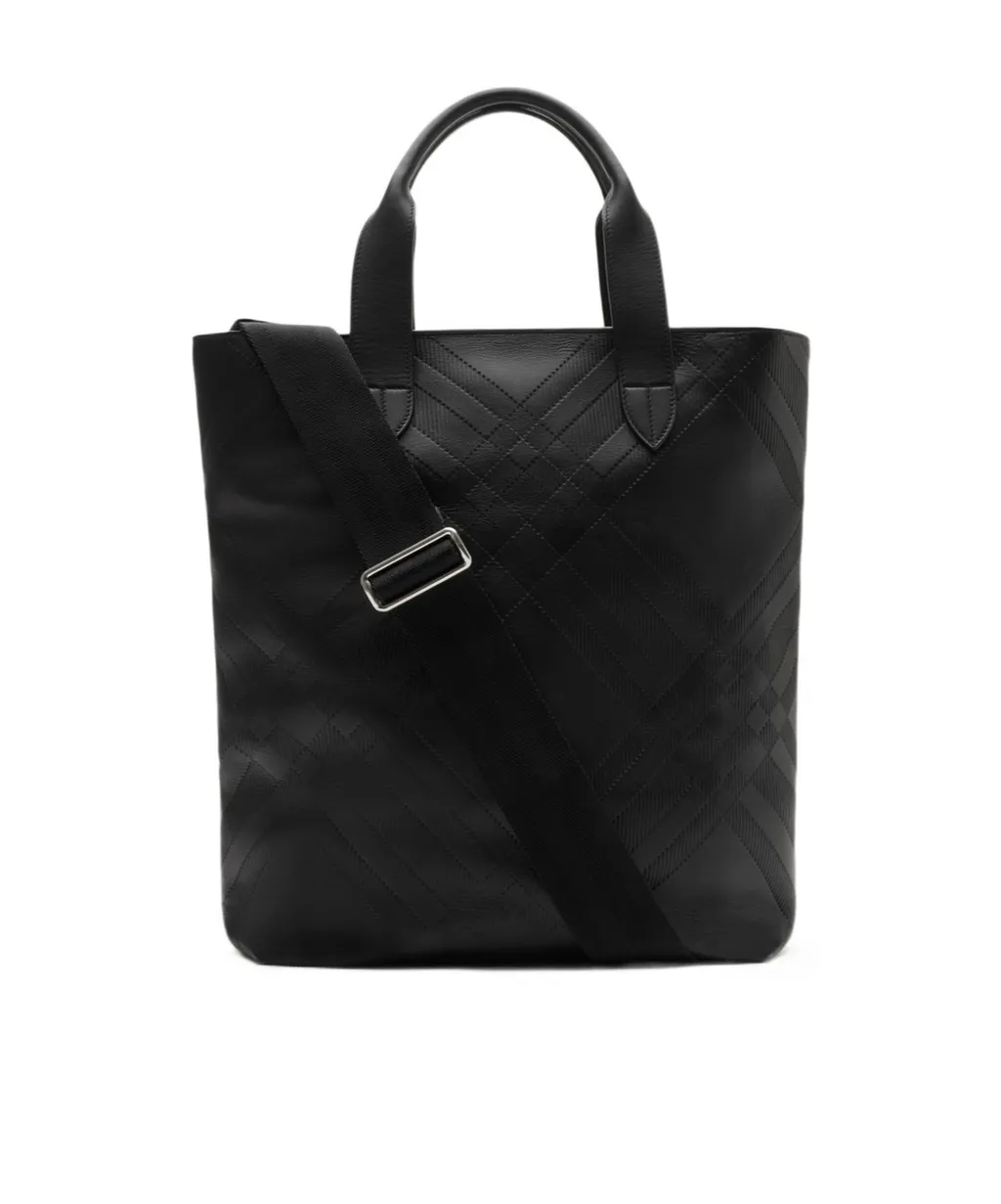 Embossed Check Tote