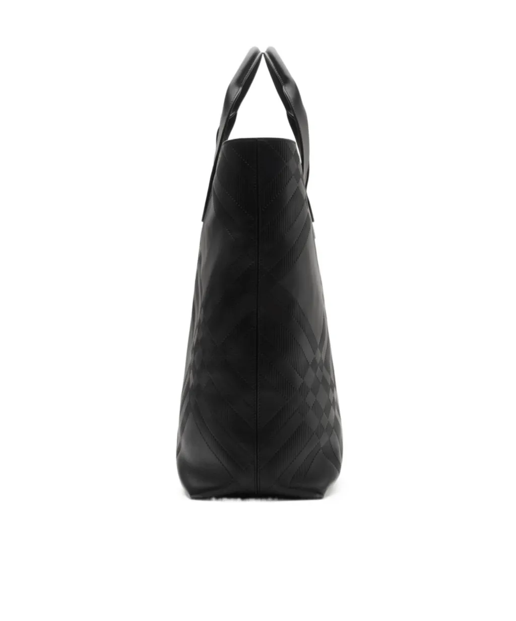 Embossed Check Tote