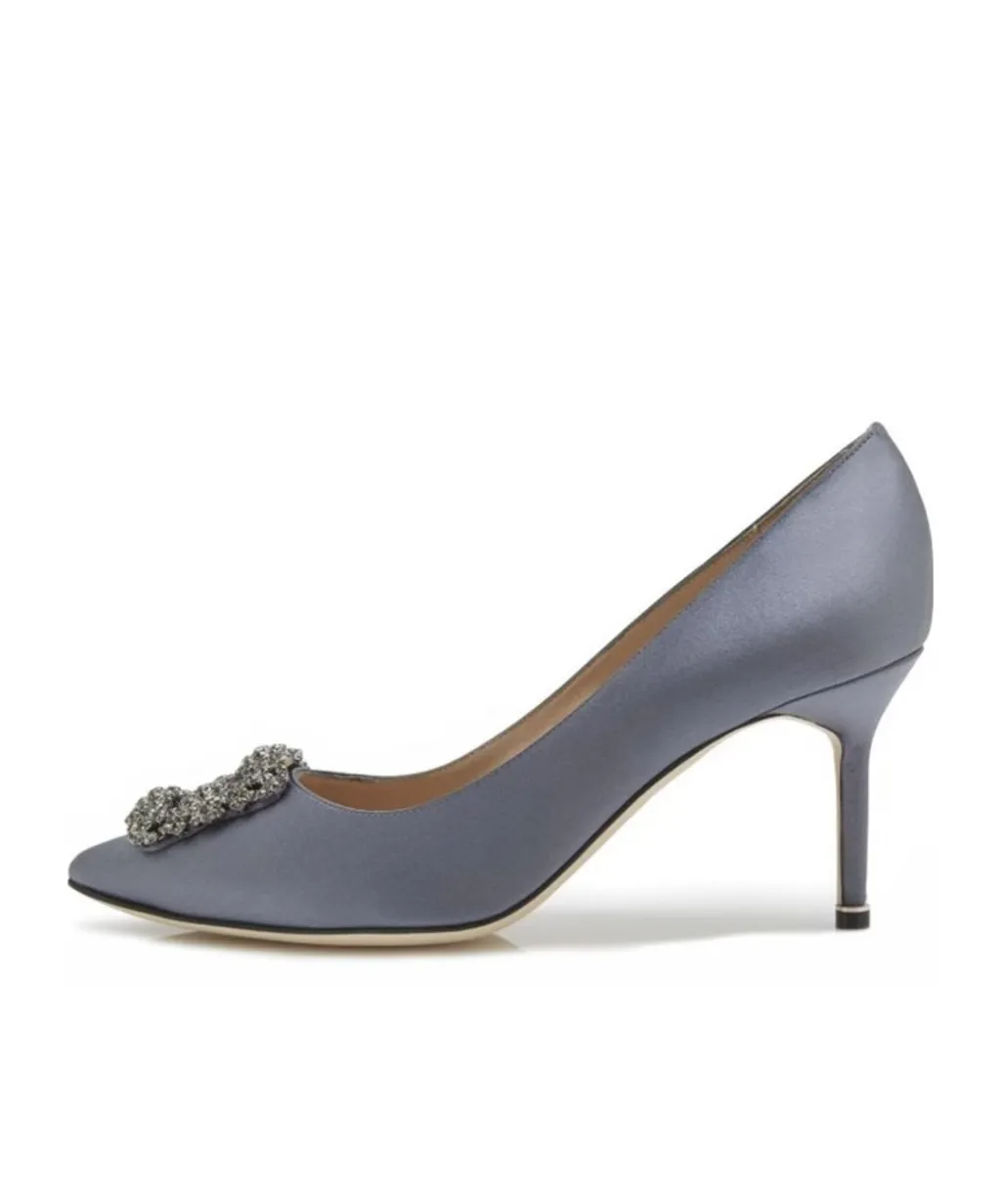 Crystal Buckle Embellished High Heels