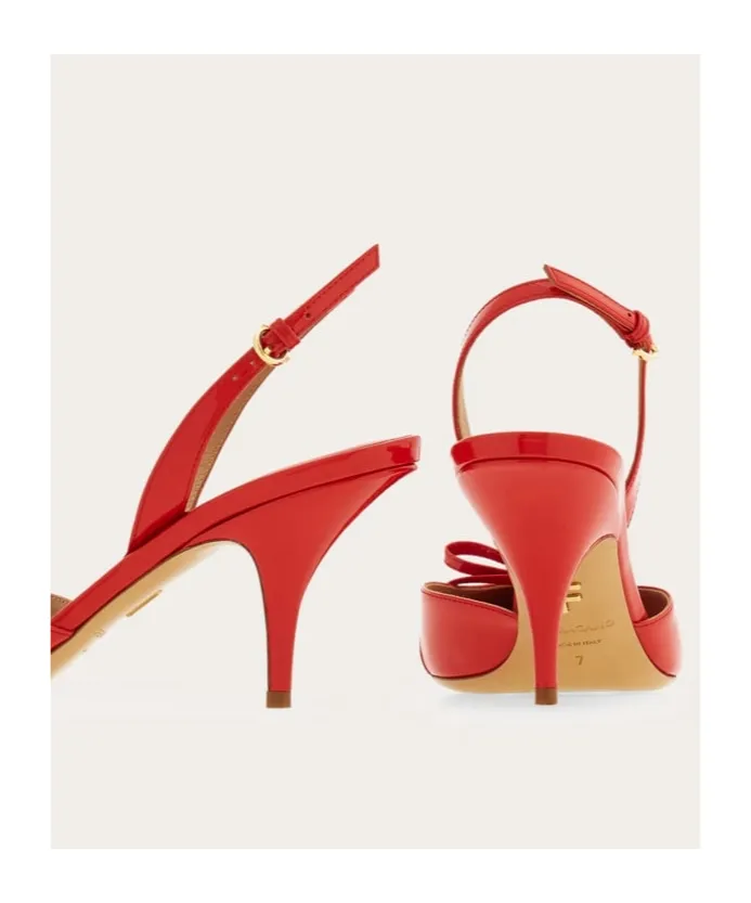 Ferragamo Bow Detailed Pointed-Toe Slingback Pumps