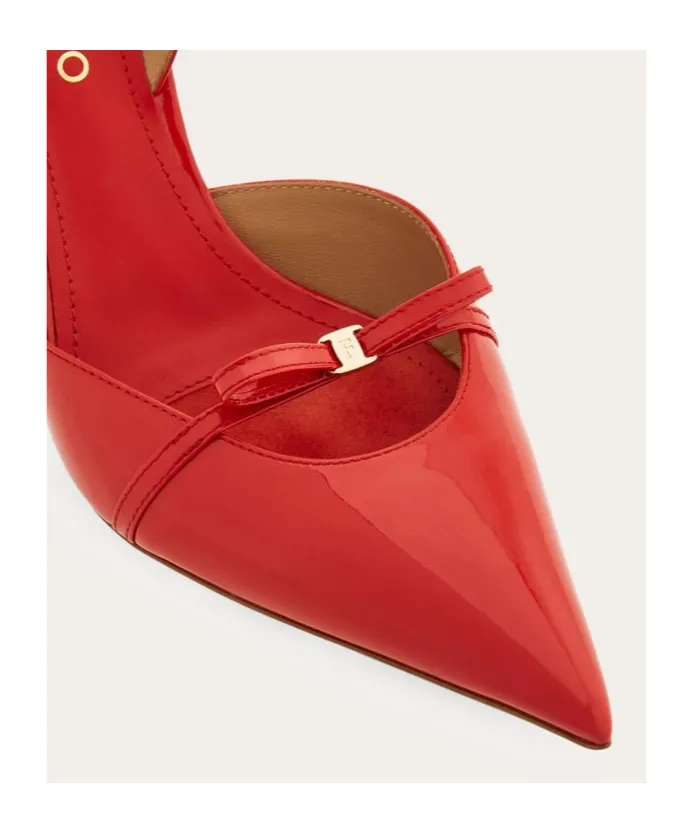 Ferragamo Bow Detailed Pointed-Toe Slingback Pumps