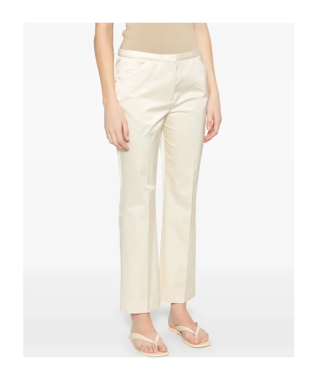 TotÊMe Pressed Crease Cropped Trousers