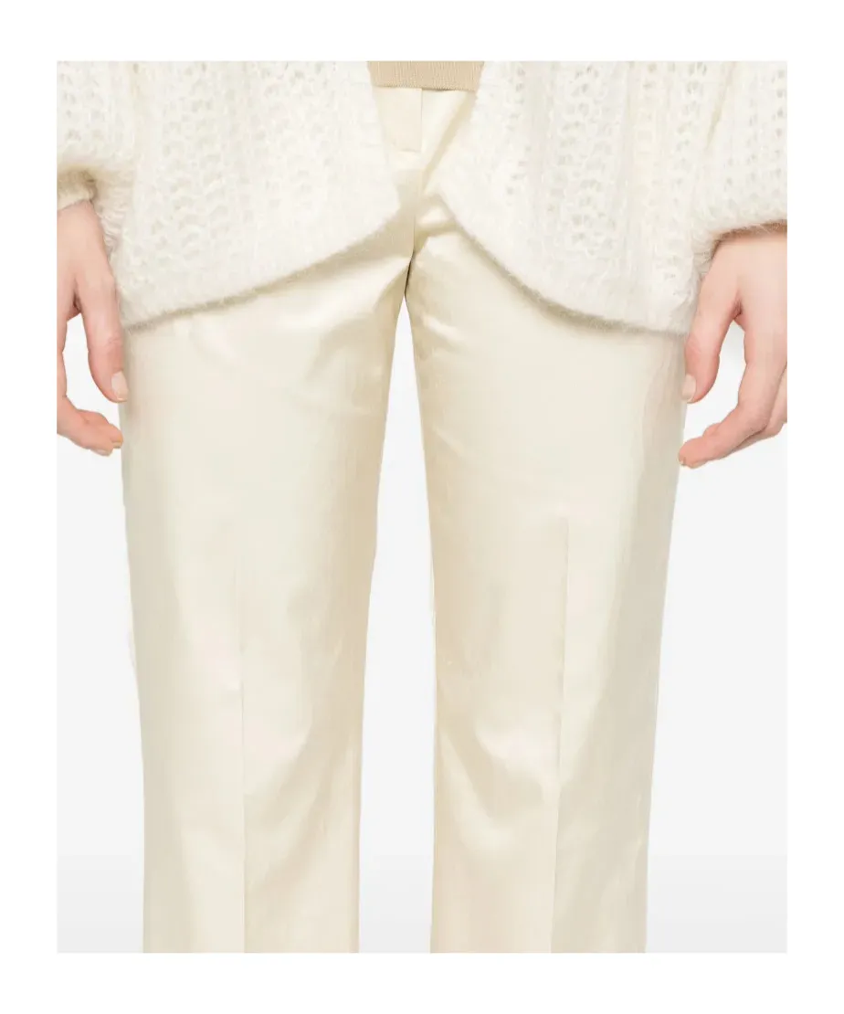 TotÊMe Pressed Crease Cropped Trousers