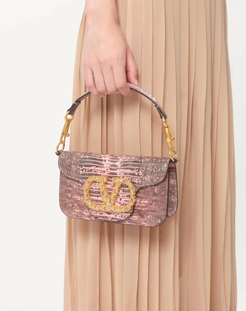 Valentino Floral Embellished Ruffled V-Neck Dress