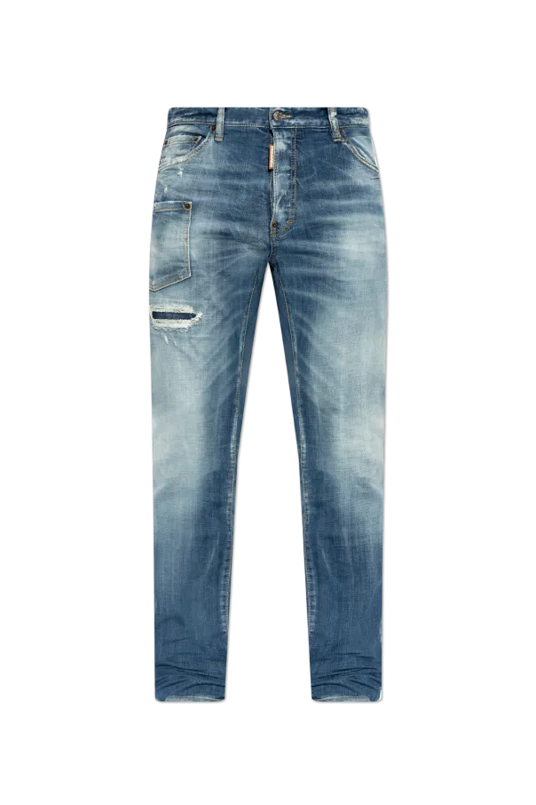 Dsquared2 Distressed Straight-Leg Jeans