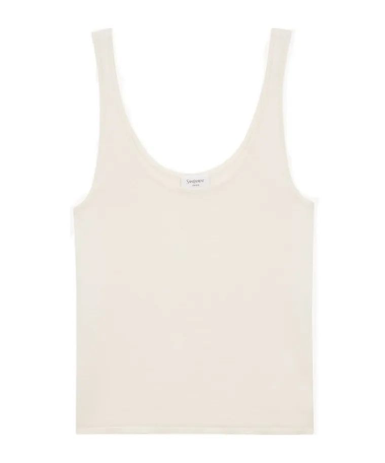 Tank Top In Cashmere, Wool, And Silk