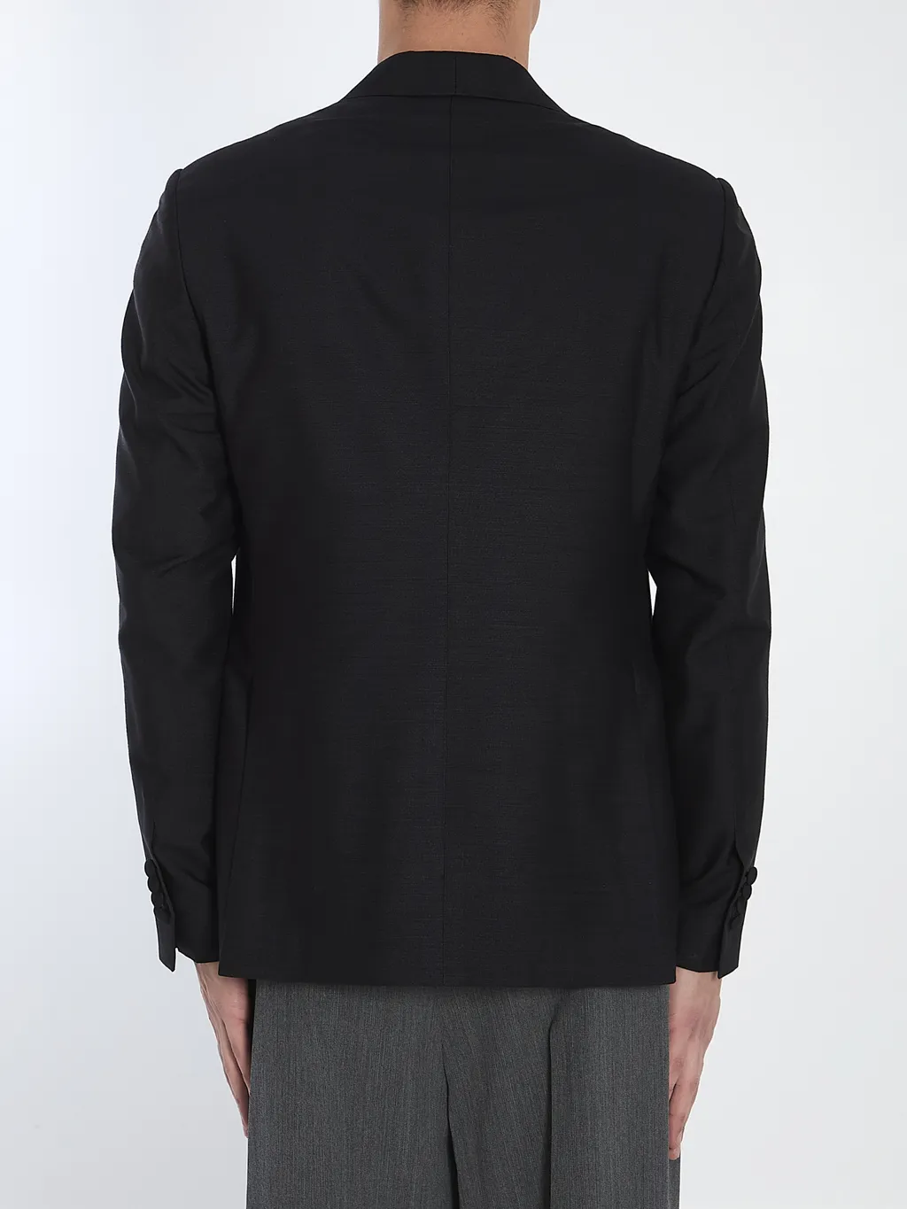 Single-Breasted Silk Blazer