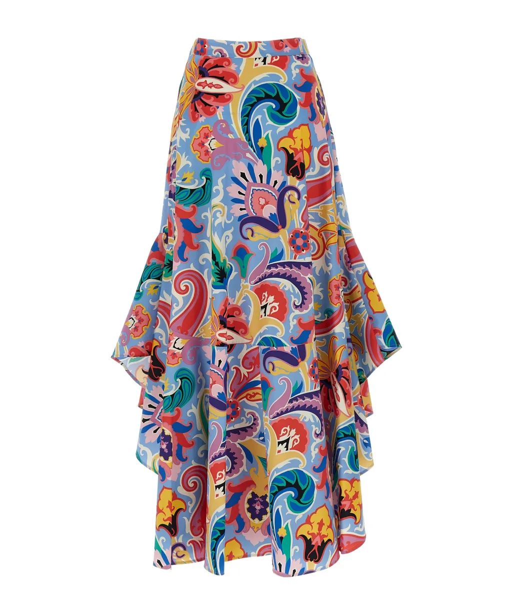 Etro Flared Hem Paisley Skirt