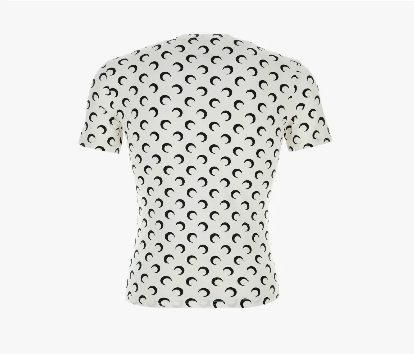 Marine Serre Crescent Print Crewneck T-Shirt