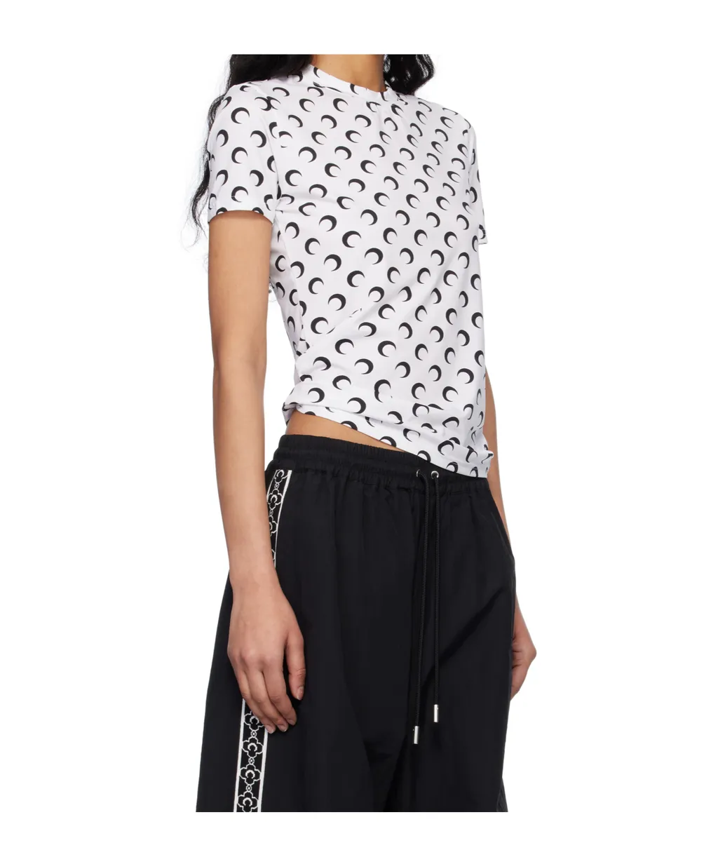 Marine Serre Crescent Print Crewneck T-Shirt