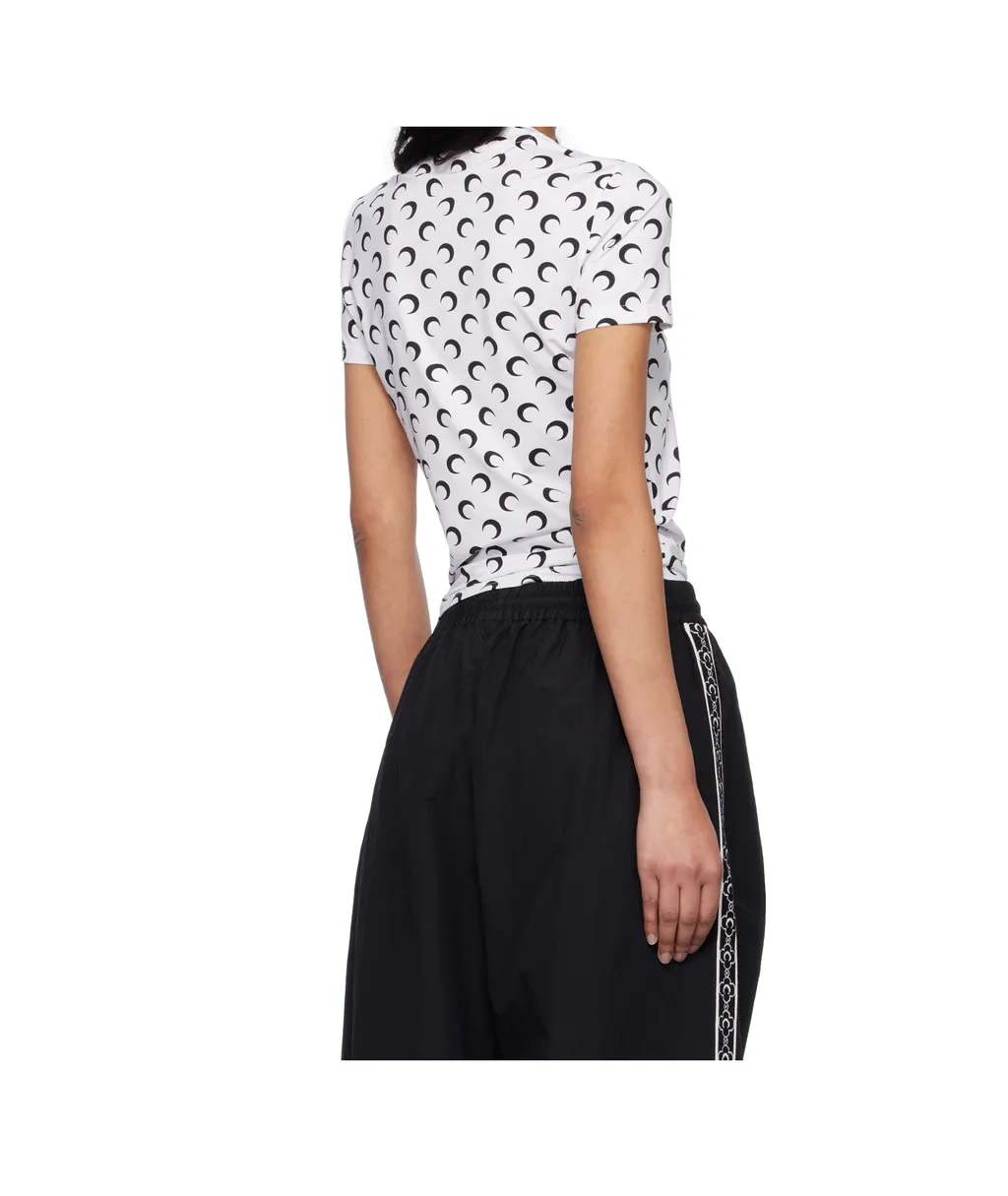 Marine Serre Crescent Print Crewneck T-Shirt