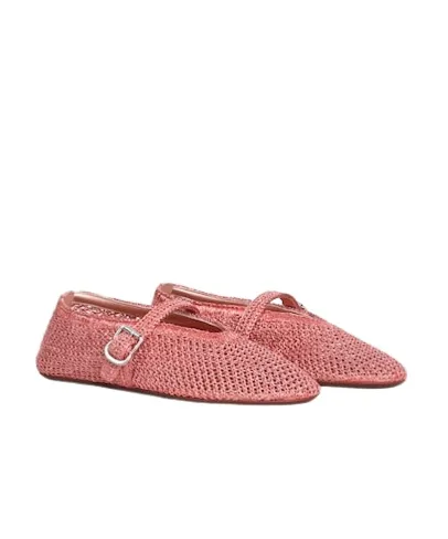 AlaÏA Buckled Knitted Ballet Flats