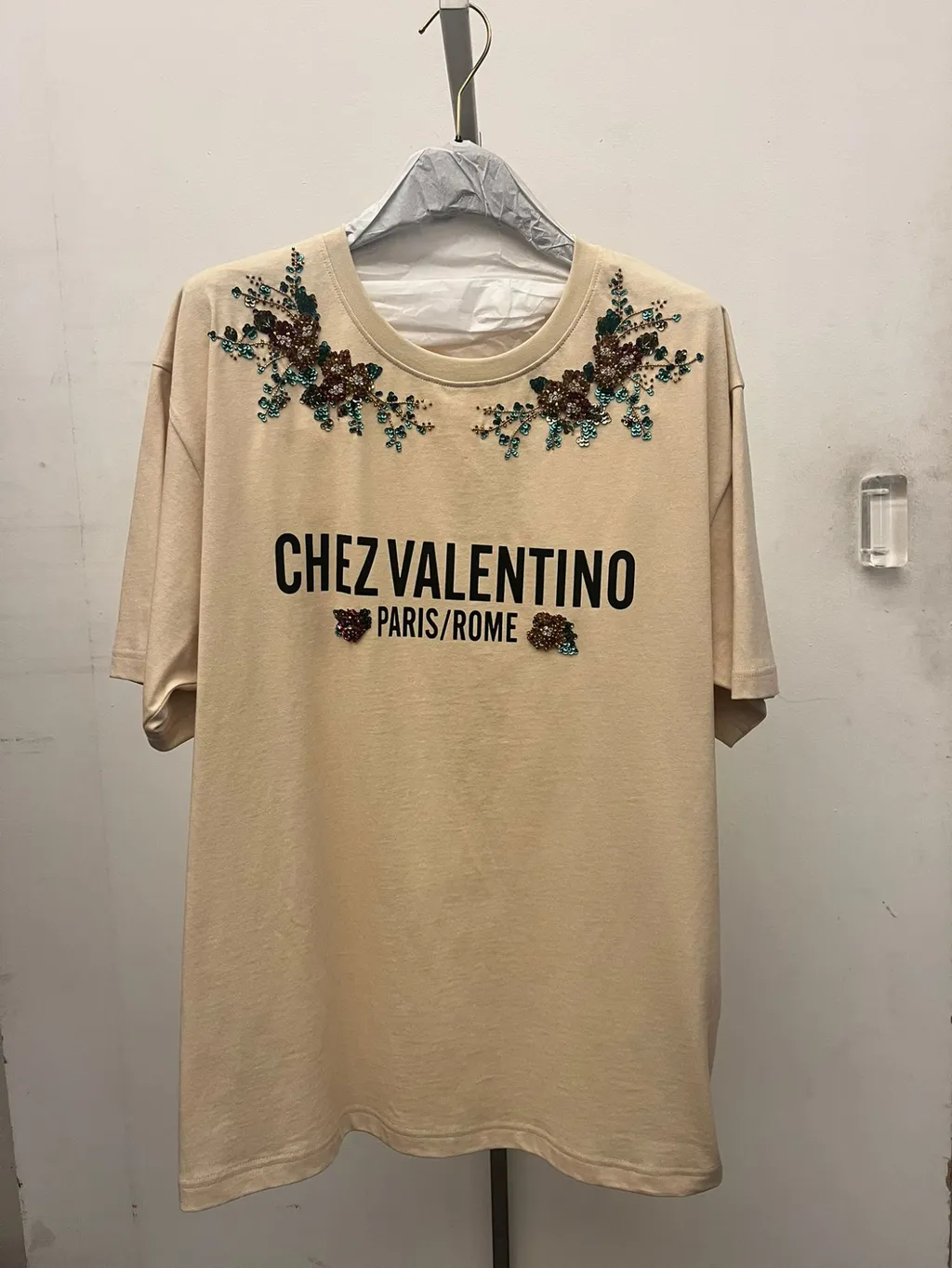 Valentino Floral Embroidered Crewneck T-Shirt