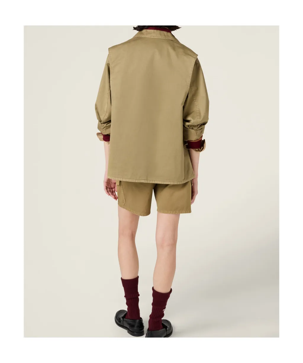 Garment-Dyed Cotton Satin Jacket