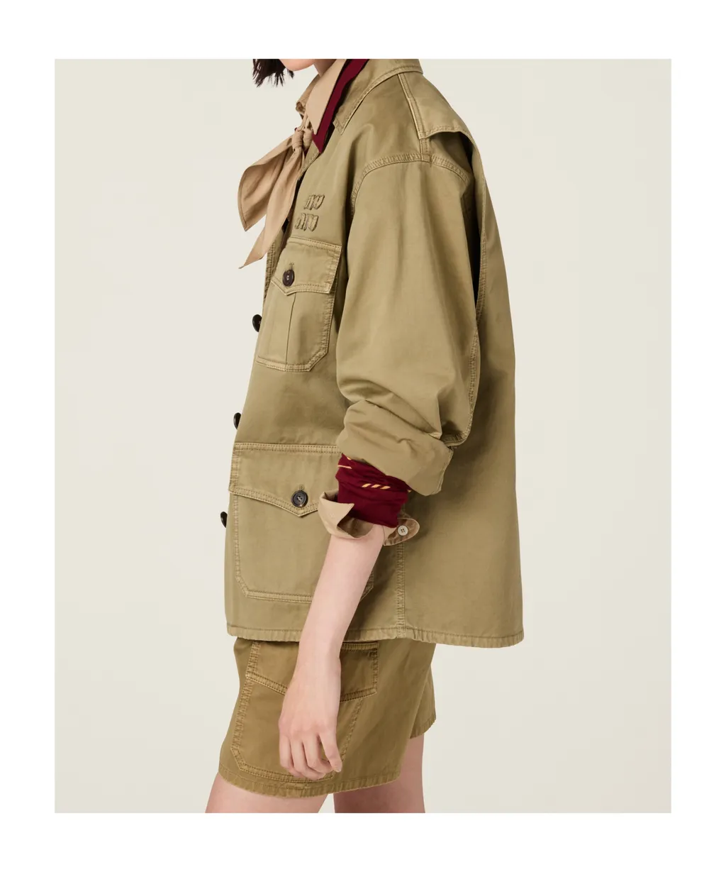 Garment-Dyed Cotton Satin Jacket
