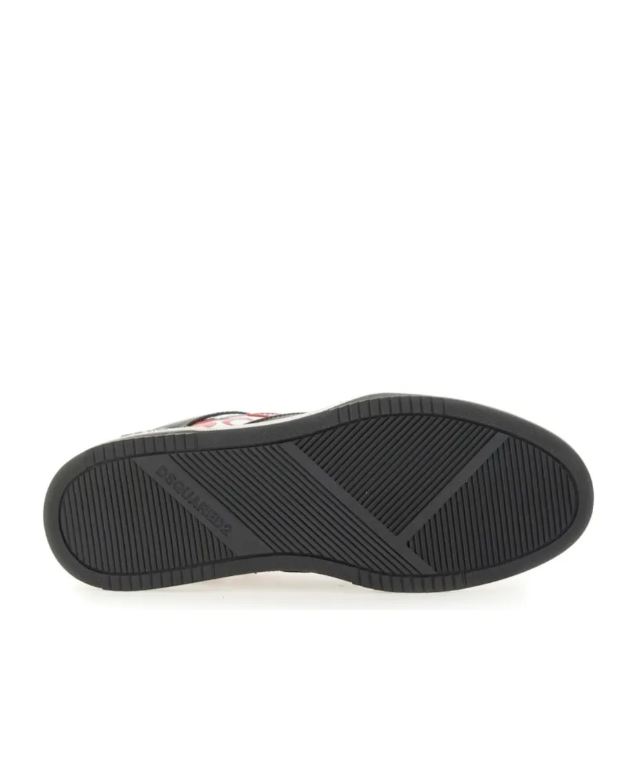 Dsquared2 Spiker Logo Printed Vintage Finish Sneakers