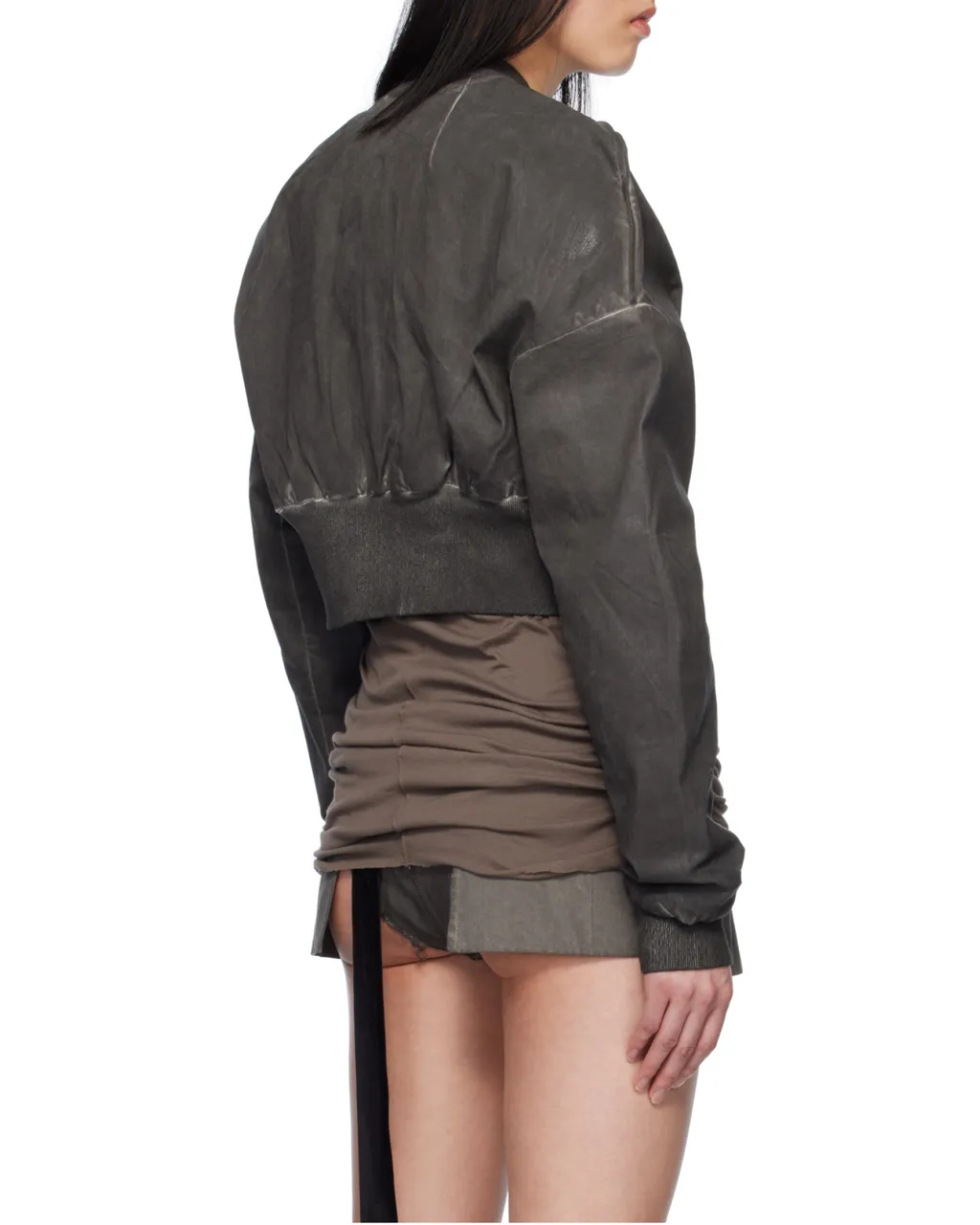 Rick Owens Drkshdw Cropped Zipped Bomber Jacket