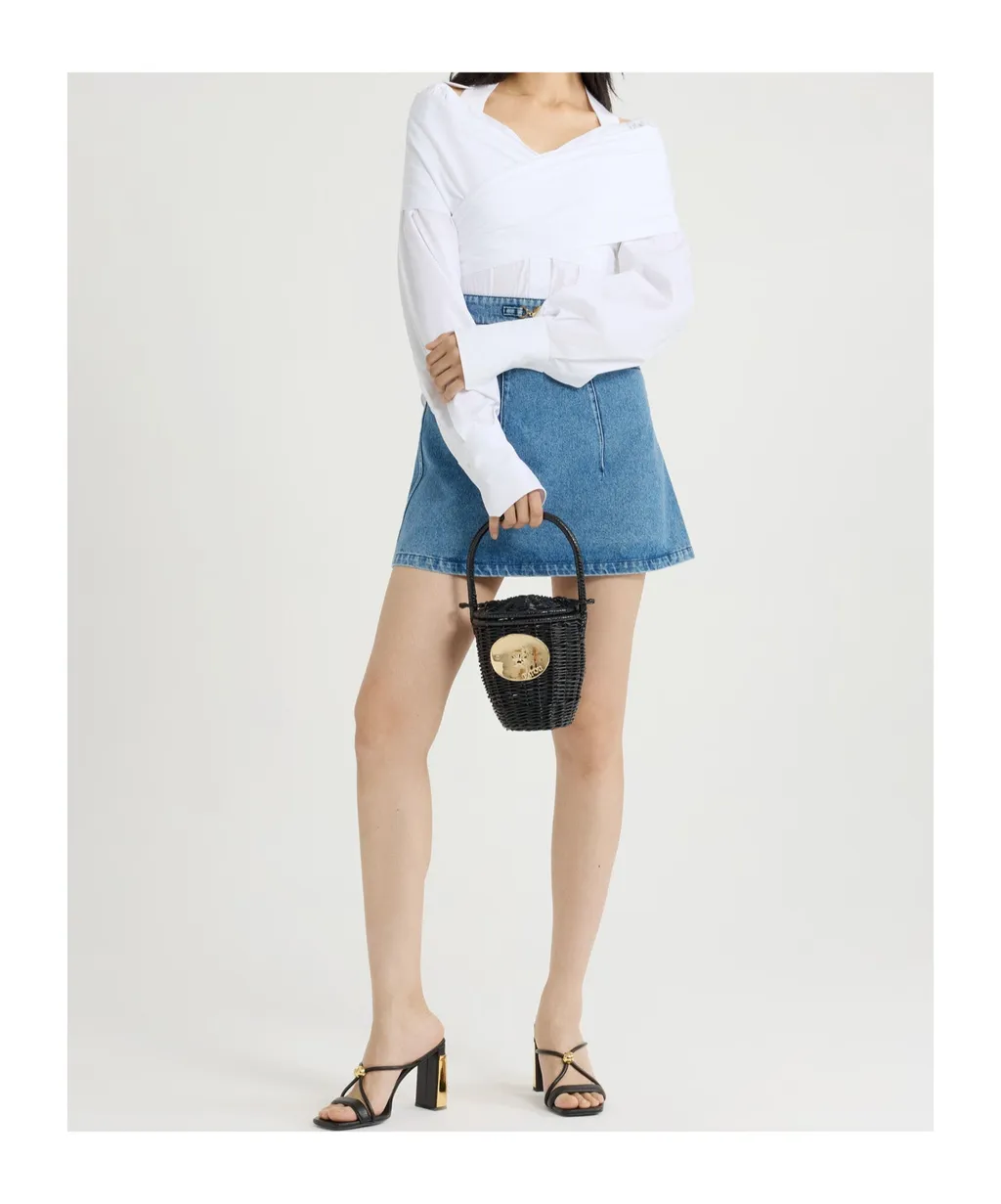 Patou Wrap-Over Long-Sleeve Top