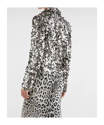 Dolce & Gabbana Single-Breasted Sequin Embellished Blazer