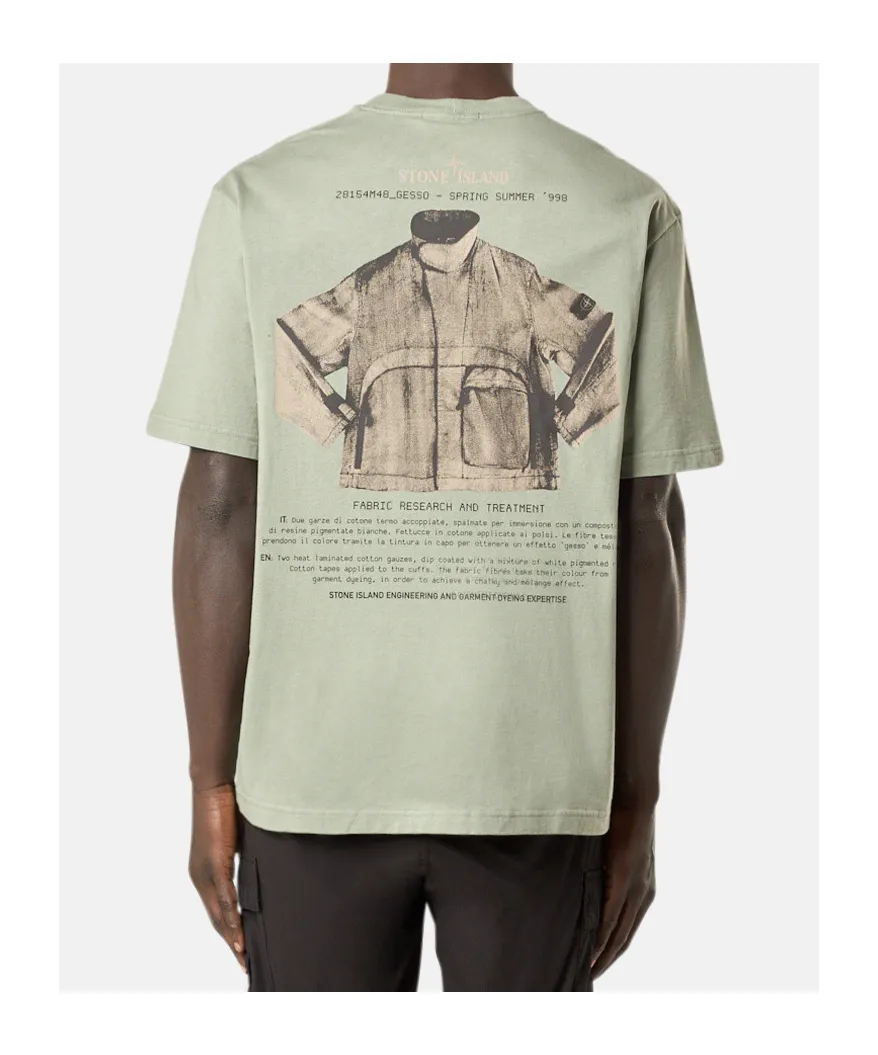 Stone Island Logo Printed Crewneck T-Shirt