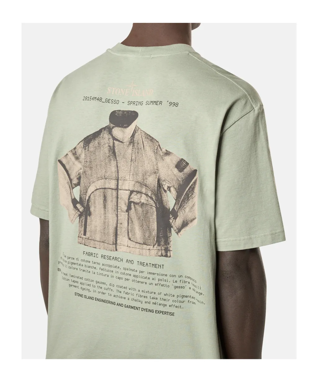 Stone Island Logo Printed Crewneck T-Shirt