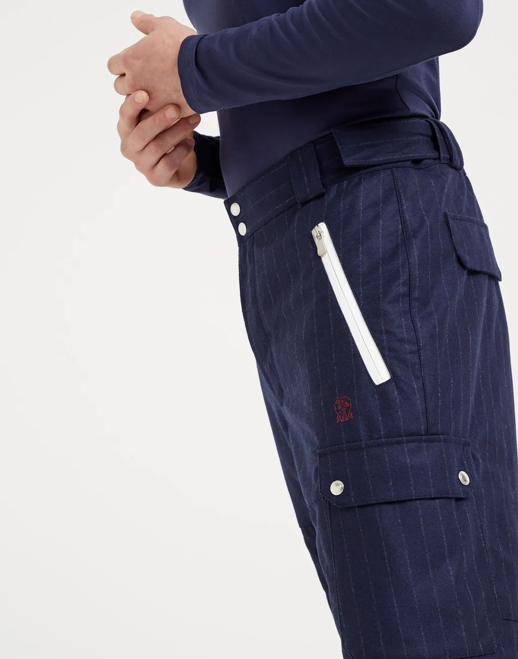 Pinstriped Ski Trousers