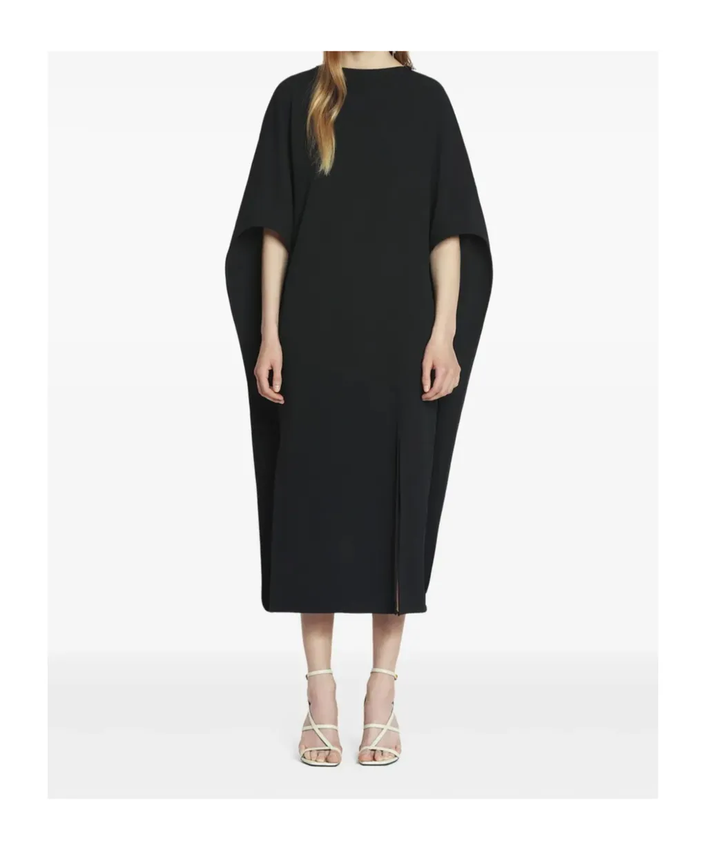 Appliqué-Detail Midi Dress