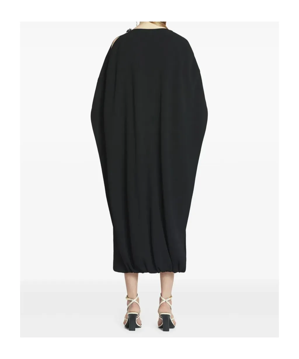 Appliqué-Detail Midi Dress