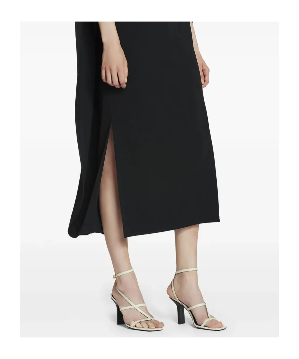 Appliqué-Detail Midi Dress
