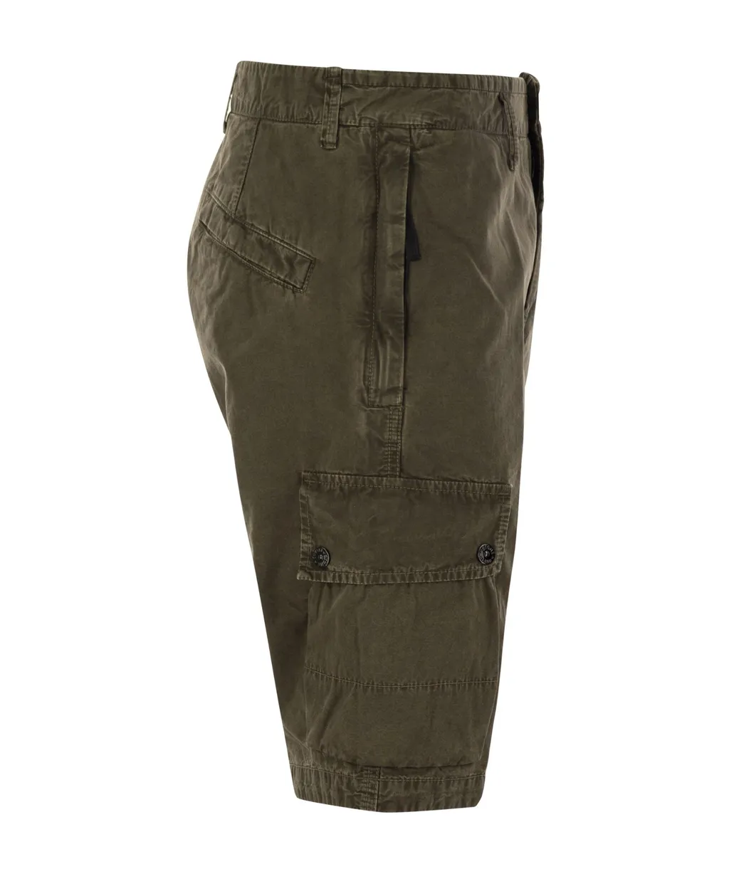 Stone Island Compass Patch Bermuda Shorts