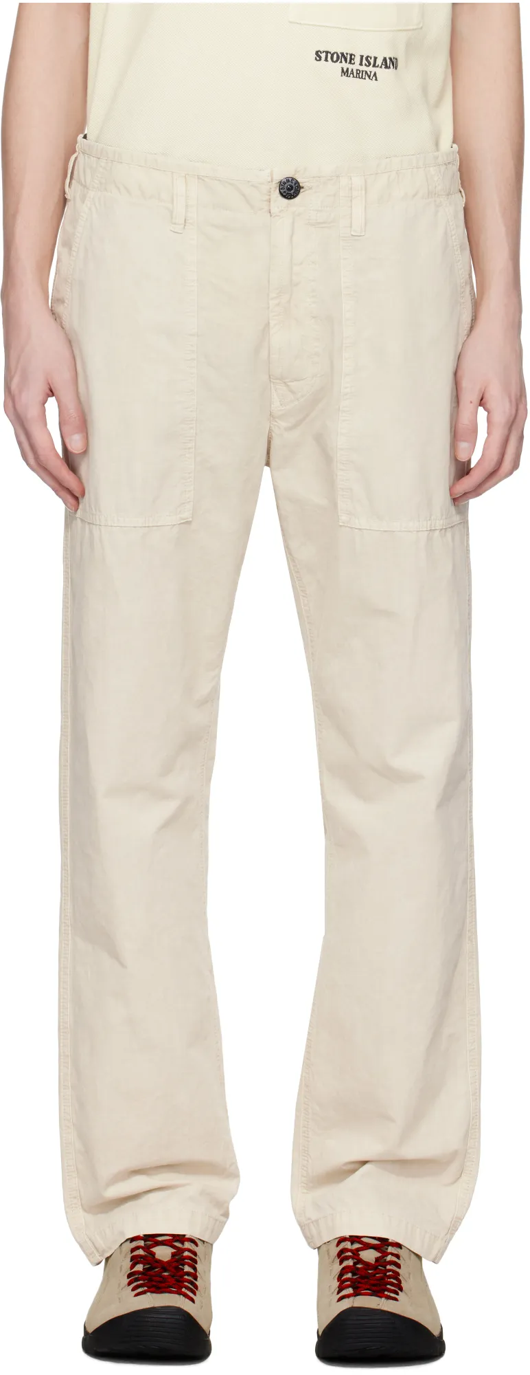 Compass-Motif Trousers