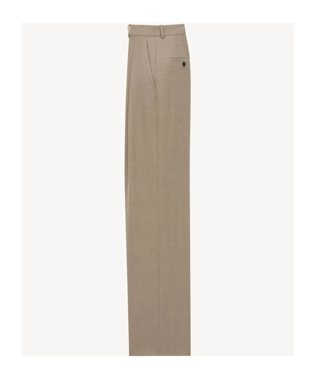 Saint Laurent High Waist Wide Leg Pants