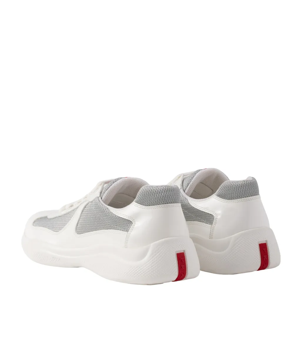Patent Leather And Technical Fabric Prada America's Cup Sneakers