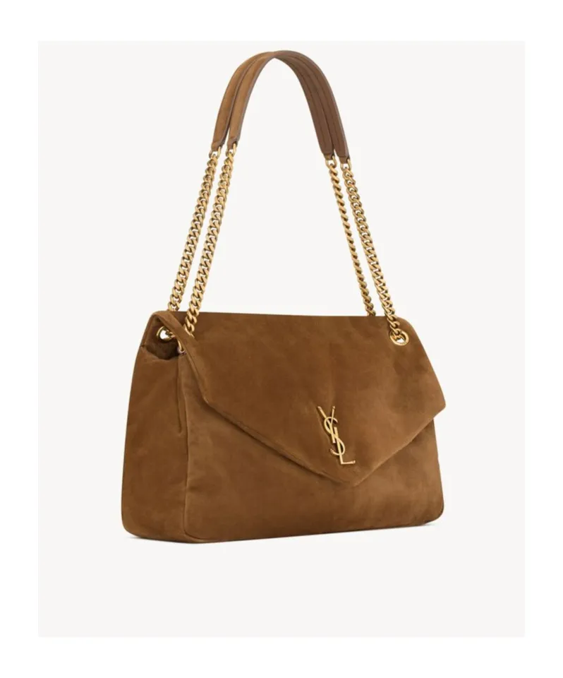 Saint Laurent Calypso Logo Plaque Large Shoulder Bag