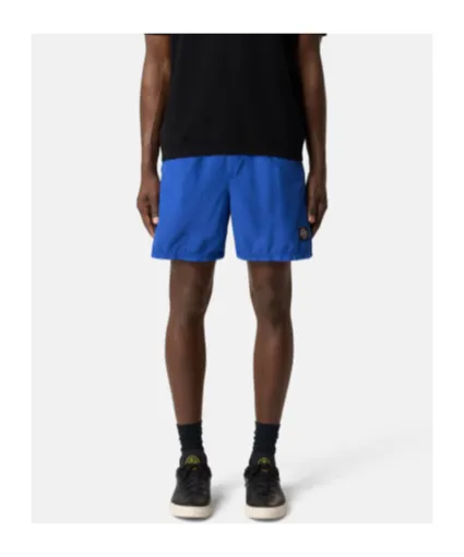 Stone Island Logo Patch Mid-Length Swim Trunks