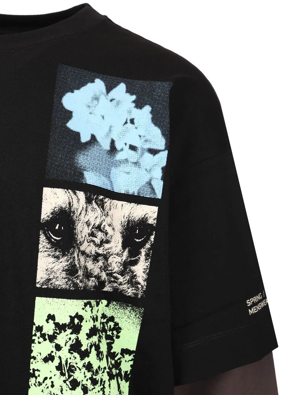 Dries Van Noten Hemmings Printed Double-Sleeved T-Shirt