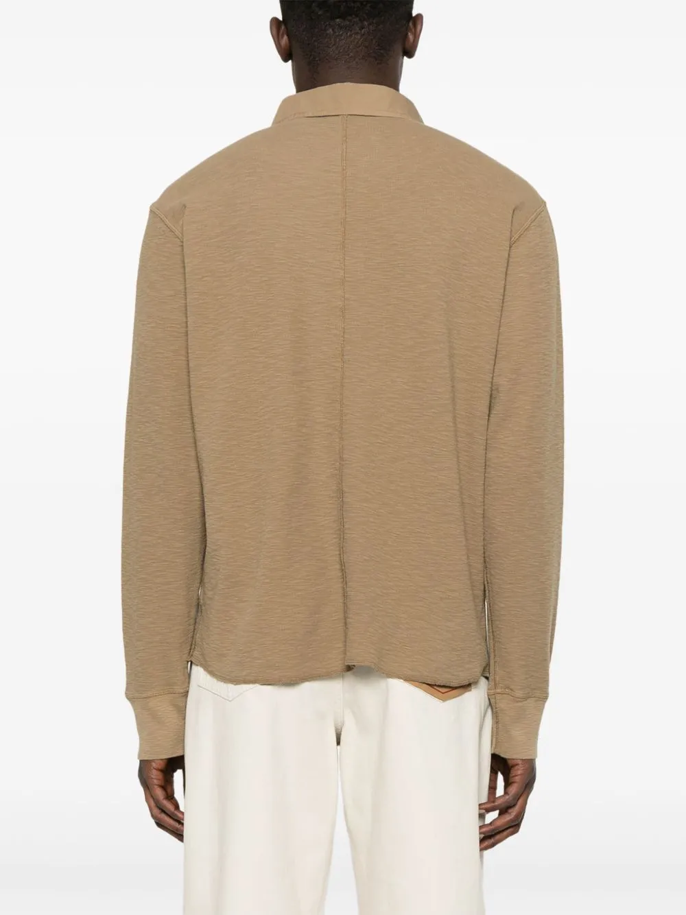 Sunflower Buttoned Long-Sleeved Polo Shirt