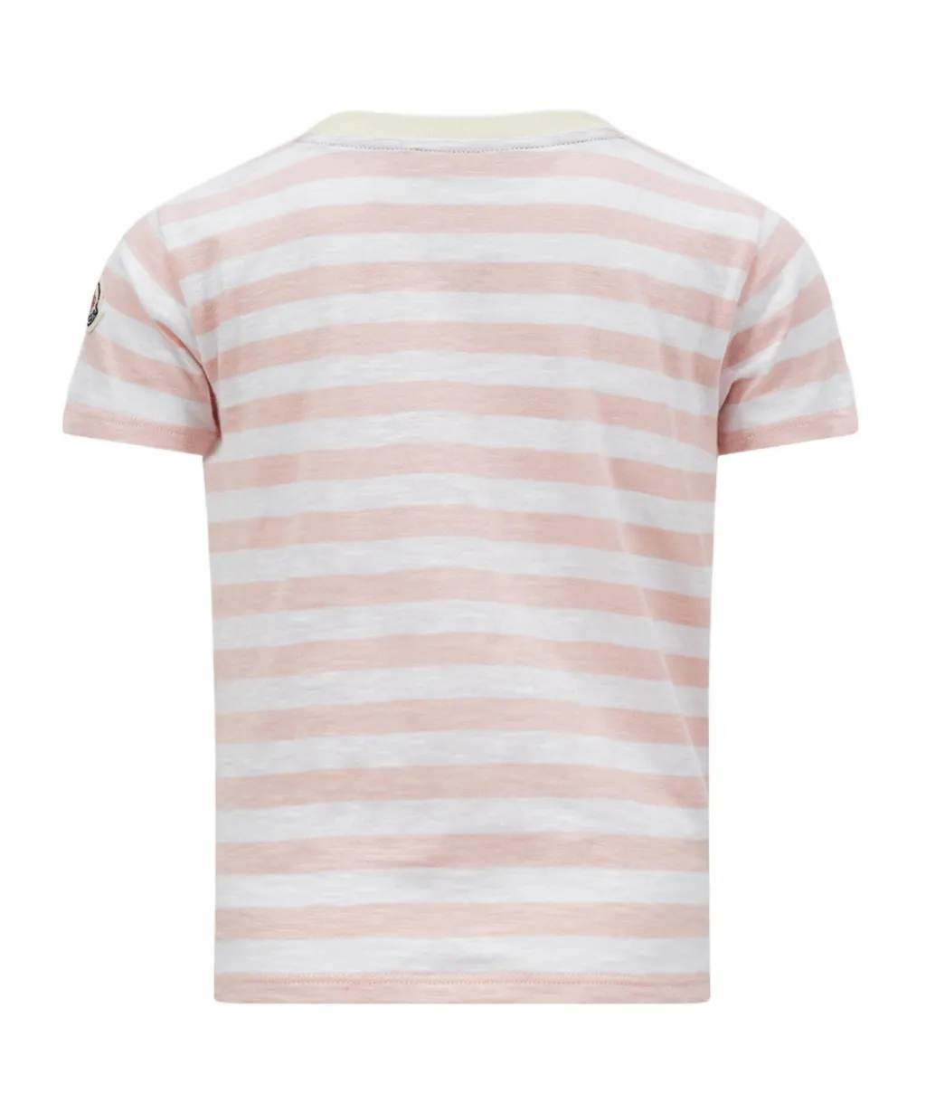 Moncler Enfant Logo Striped Jersey T-Shirt