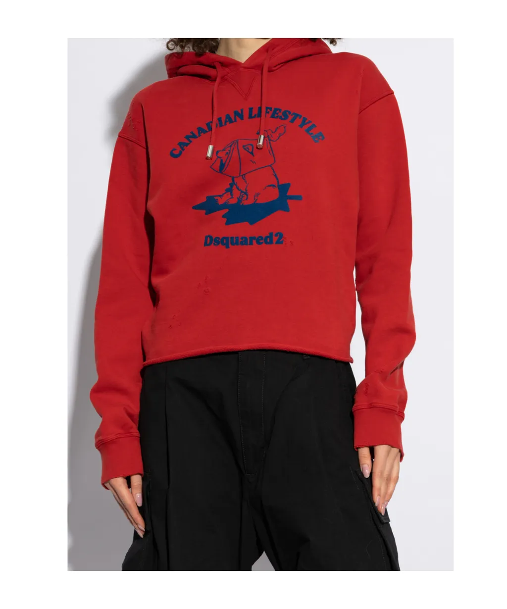 Dsquared2 Canadian Lifestyle Graphic Printed Hoodie