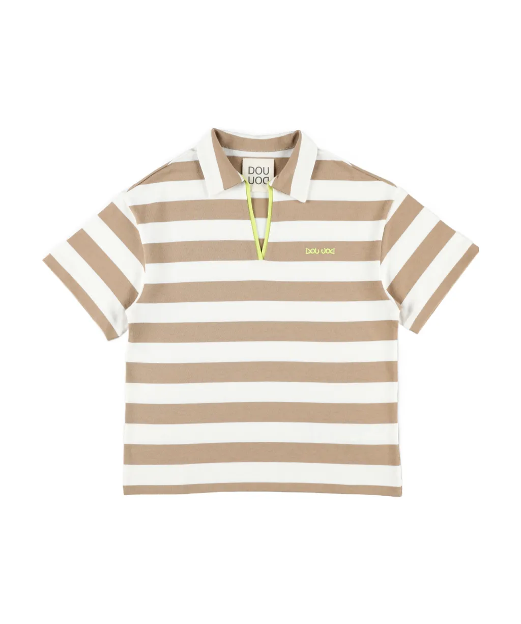 Douuod Kids Striped Polo Shirts