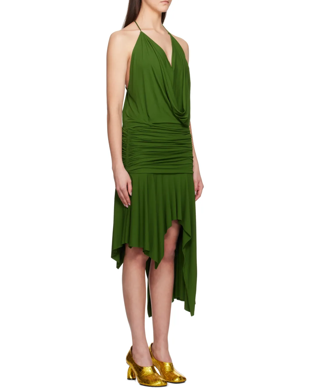 Acne Studios Dikata Draped Midi Dress