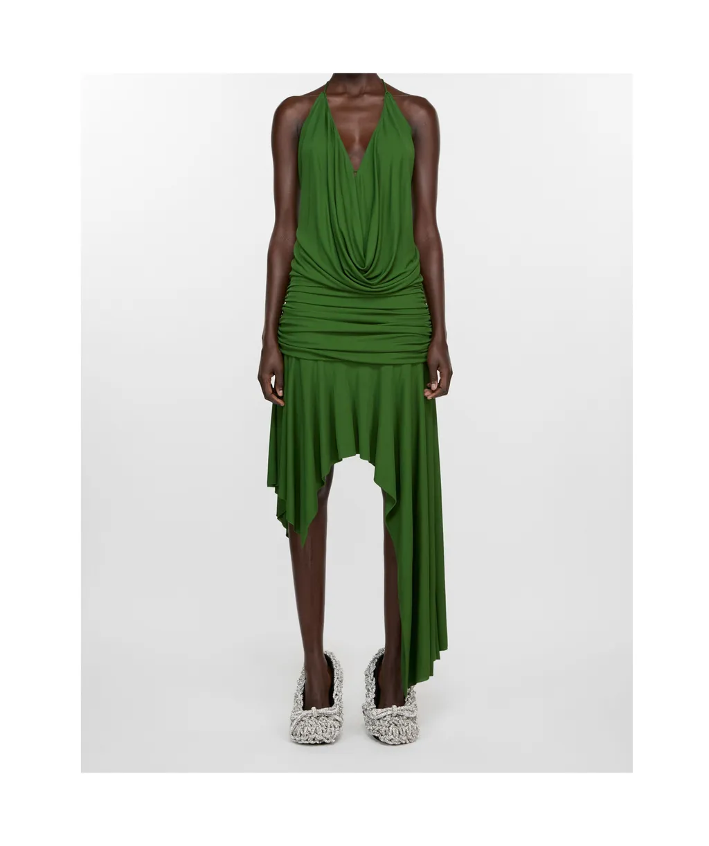 Acne Studios Dikata Draped Midi Dress