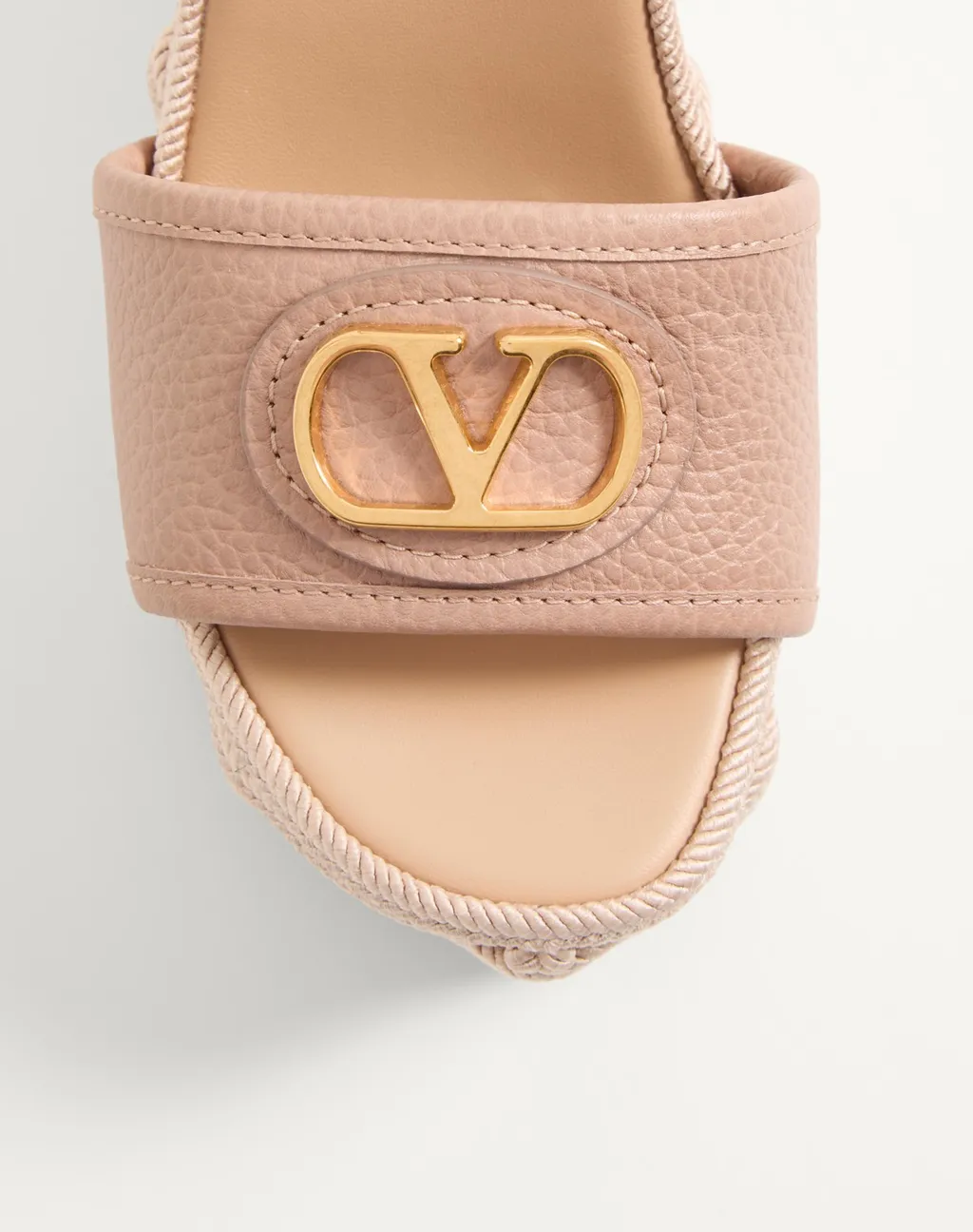 Valentino Vlogo Signature Open Toe Wedge Sandals